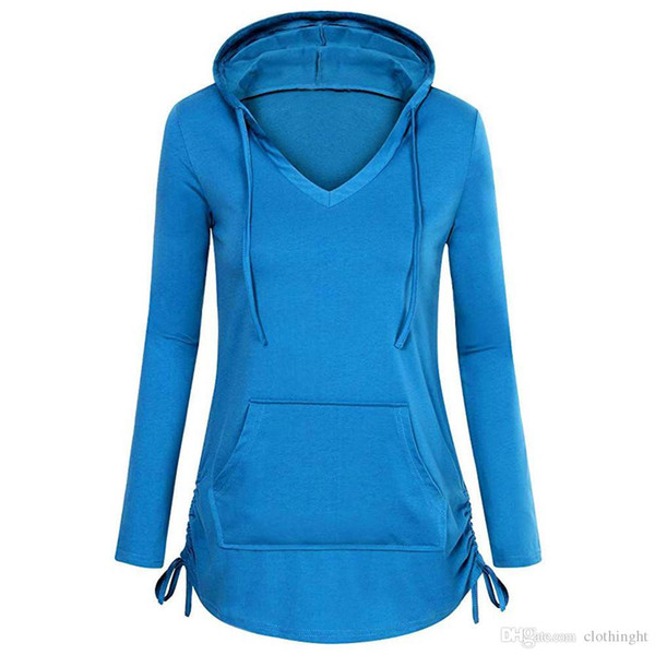 Messic Women's Long Sleeve Tunic Hoodies Casual Pullover Sweatshirt with Drawstring