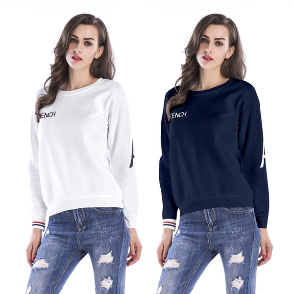 BOFUTE New Women's Clothing O-Neck Hedging Long Sleeve Coats Sweatshirt B5604