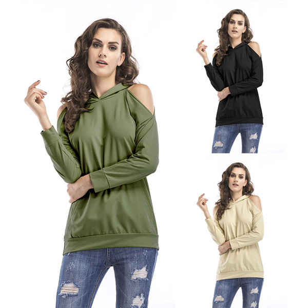 BOFUTE New Women's Clothing Strapless Long Sleeve Sweatshirt T-shirt B5514