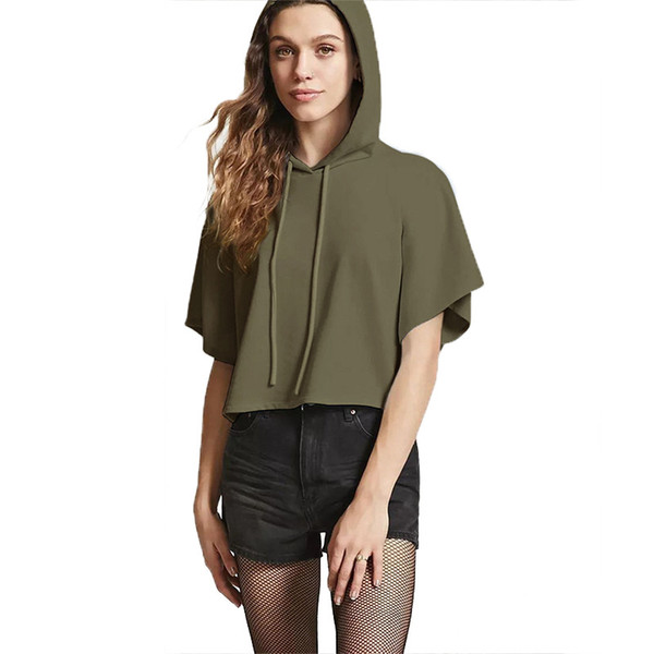 Summer Explosion Women's Casual Loose Hoodie Women's New Turtleneck Short Sleeve T-Shirt New Fashion Female Popular Trend Style jooyoo