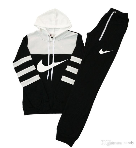 women casual sports hooded Sweatshirts + pants 2PC, wholesale and retail clothing female runners, hit color suit woman Sweatshirts Tracksuit