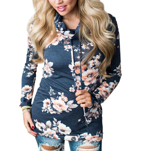 2018 Fashion Womens Casual Floral Sweatshirt Pullover Coat Outerwear pulloverTops hoodies for women and sweatshirt for women