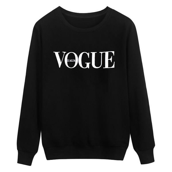 2017 Brand Summer Tops Fashion Clothes for Women VOGUE Letter Printed Harajuku hoody Red Black female hoody Camisas