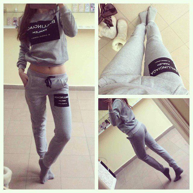 Wholesale- Women Sports Costumes Tracksuits Ladies Printed Letter Sweatshirt Crewneck Long-sleeve Sportswear 2 Piece Set