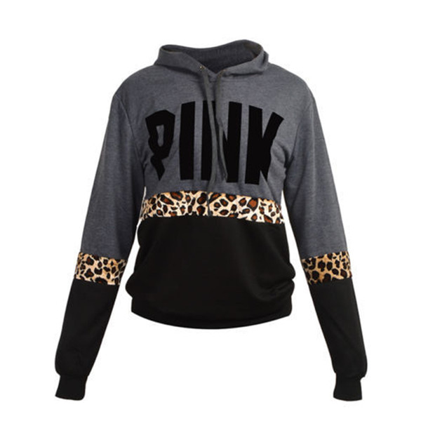 Hoodies Women Leopard Patchwork Sweatshirt High Quality Casual Streetwear Cotton Sweatshirt Moletom P04 Z20