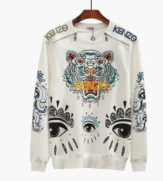 2018 Tiger embroidery Famous Brand Printed Products Brand Full Sign Fashion Success Women Deluxe Long Sleeve Comfortable