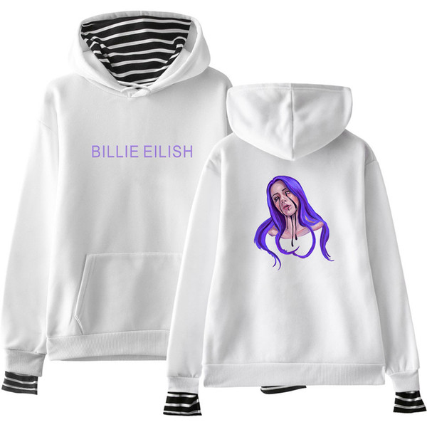 Leisure HIP HOP BILLIE EILISH Men and women styles Hoodies Sweatshirts 2019 popular Leisure style Fake two hoodies sweatshirts