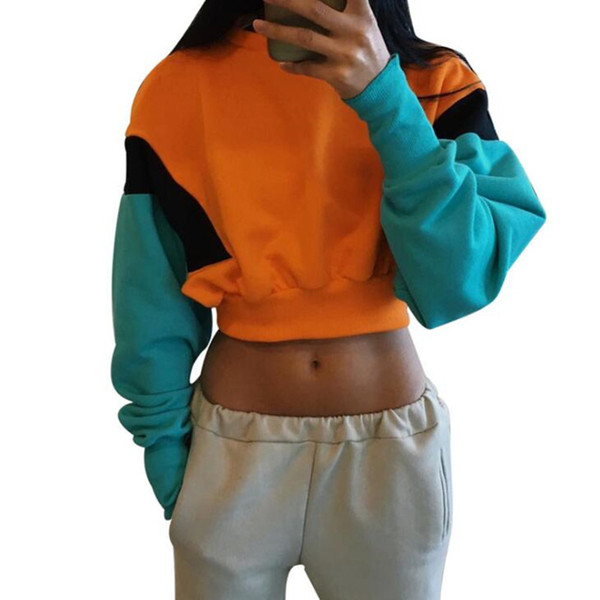 HZF Oversized Hoodie Sweatshirt Women Long Sleeve Bts Cropped Hoodie Autumn Winter Sudadera Mujer Moletom Feminino A163