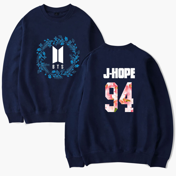 BTS Harajuku Love Yourself Pullover Women/Men K-pop Hip Hop jumper Bangtan Boys Hoodies Sweatshirts Fashion flower printed 4XL