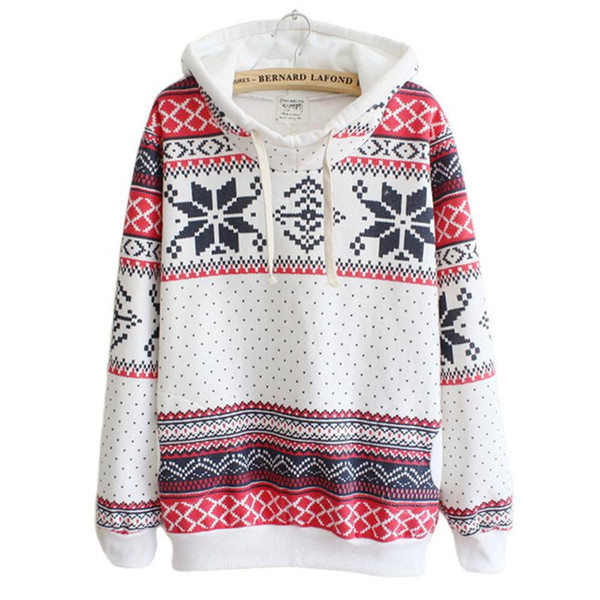 Fashion Women Hoodies Cotton Autumn Winter Coat Long Sleeve Cotton Hoodies Casual Print Loose Sweatshirt Warm Oversize