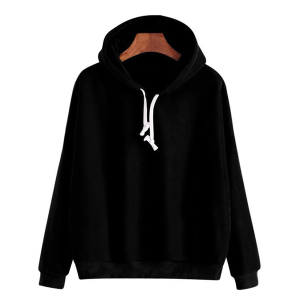 Women Pullovers Hoodies Sweatshirts Streetwear Sporting Tracksuit Long Sleeve Harajuku Hooded Loose Oversized Black Female