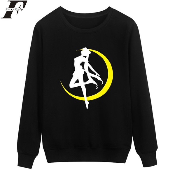 Wholesale- Sailor Moon Sweatshirts New Design Women Hoodies Sweatshirts Oversize XXS To 4XL Japanese Anime Funny Clothes