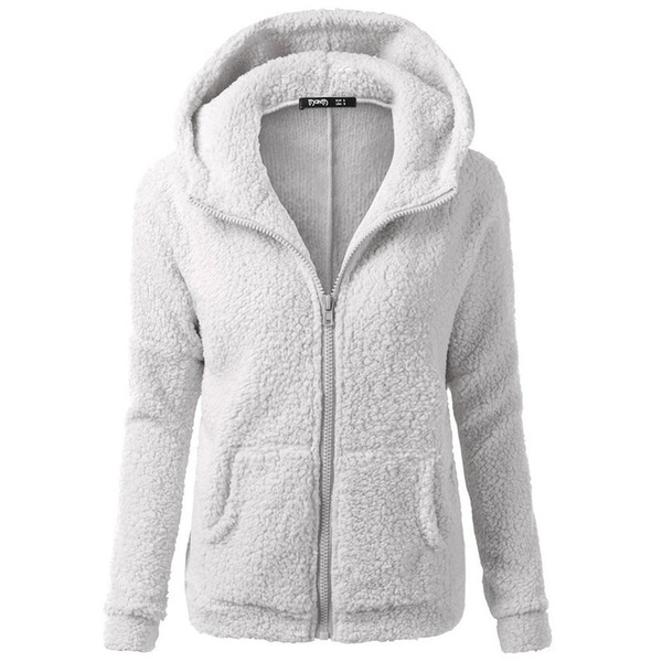 Best sale sweatshirt women Hooded Coat Winter Warm Wool Zipper Coat Cotton women clothing moletom feminina