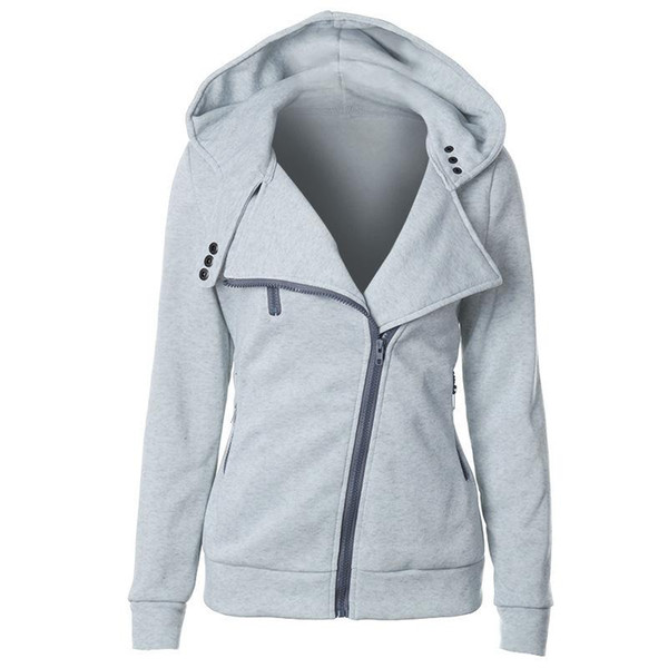 Winter Women Hoodies Sweatshirts Autumn Long Sleeve Hooded Jacket Warm Zipper Sweatshirt Women Plus Size Solid Wholesale