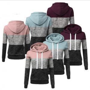 Women Patchwork Hoodie Drawstring Spelling Color Sweatshirt Tops Long Sleeve Splice Autumn Pocket Hooded Pullovers LJJO6234