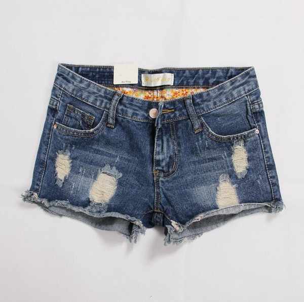 Best gift Summer new large size women fat mm denim shorts female corners jeans women short jeans JW044 Women's Jeans