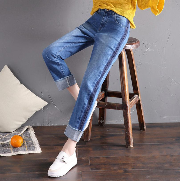 Boyfriend High Rise women jeans SEXY Ladies Pants Cool Denim Vintage Wide-legged Jeans For Girl High Waist Casual Pants Female StraightJeans