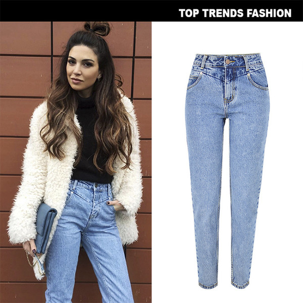 Beauty Garden 2019 Women Jeans Blue Denim Jeans Street Wear Sexy High Waist Slim Fit Pencil Pants Fashion Trousers Club Party Bottoms