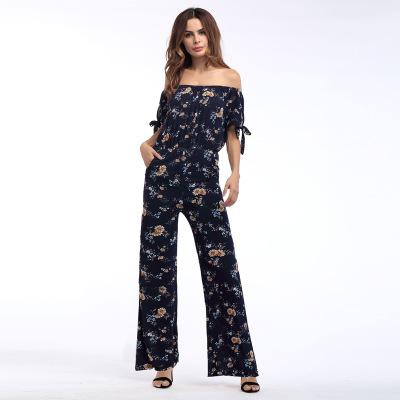 Womens Jumpsuits Fashion Floral Printed Women Rompers 2019 Designer Summer Short Sleeve Tops Womens Full Length Jumpsuits