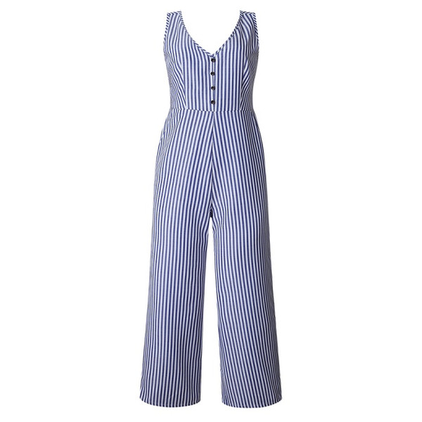 Summer Fashion Printed Zip Button Pocket V-neck Women's Jumpsuit Fashion Female Style Popular Trend High Good Quality jooyoo
