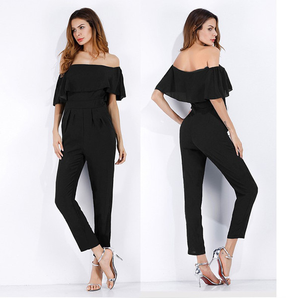 Summer Explosion Sexy Jumpsuit Women's Chiffon Micro Horn Print Casual Pants Female Fashion Trend Popular jooyoo