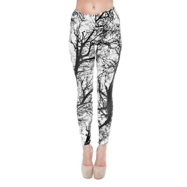 New Design Women Legging Trees Printing Fitness Leggings Fashion High Waist Woman Pants