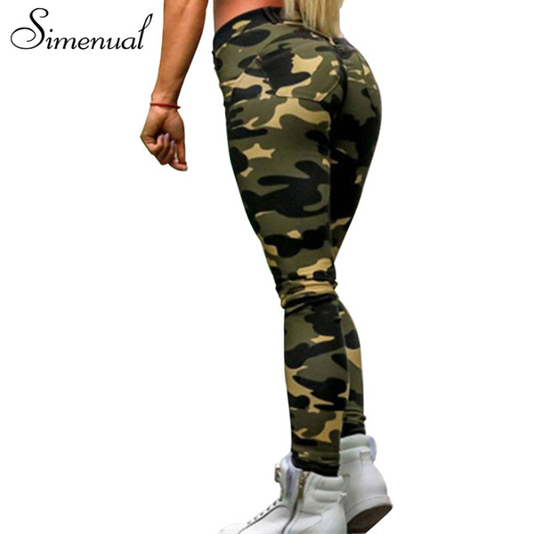 Simenual Harajuku push up leggings sportswear for women 2017 camouflage print bodybuilding legging female pants fitness jeggings