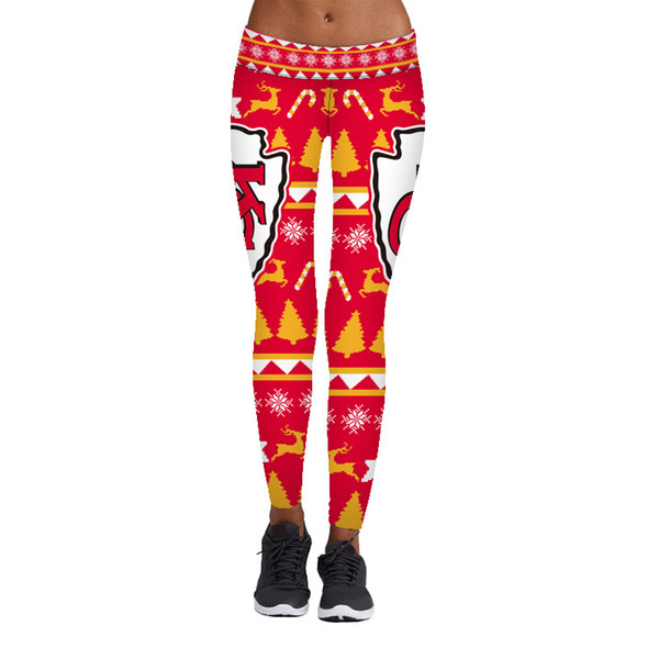 Wholesale New Arrivals Christmas 3D Digital Printed Leggings Sportwear Yoga Running Pants Plus Size 4XL