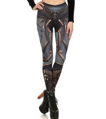 Armor series Leggings Summer Hot Fashion Women Space print Pants Leggings Black Milk Newspaper Leggings