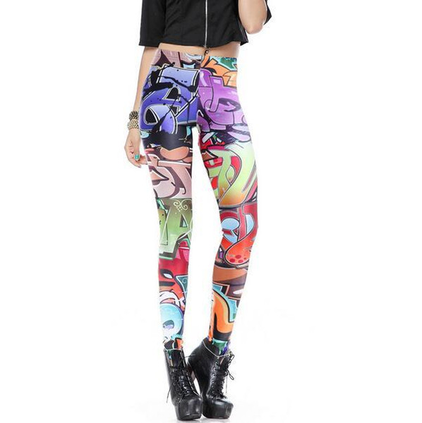 graffiti Leggings Summer Styles Sexy Fashion Women Fitness Leggings New Color Machine Game Pencil Trousers Jeggings