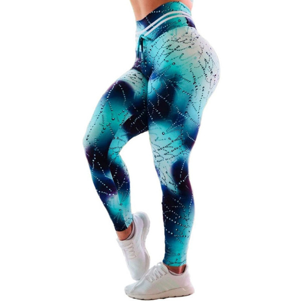 New 3d Water Drop Print Leggings Ladies High Waist Elastic Skinny Leggings Slim Pants Jeggings Push Up Leggins Mujer