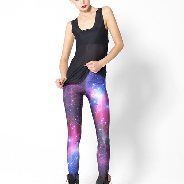 Autumn Spring Yards Elastic 3D Starry Sky Graffiti Personality High street Skinny Leggings Women Casual Fitness Leggings