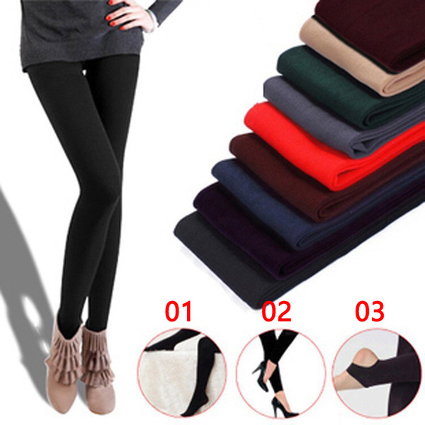 Autumn and winter single layer brushed pull pants nine pants pantyhose stepping feet female leggings