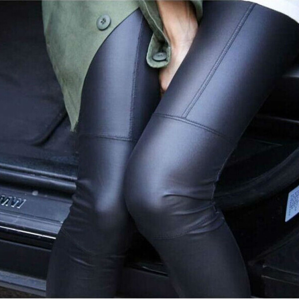 women sexy Black coffee Modal leggings leggin plus size girl pants Patent leggings 