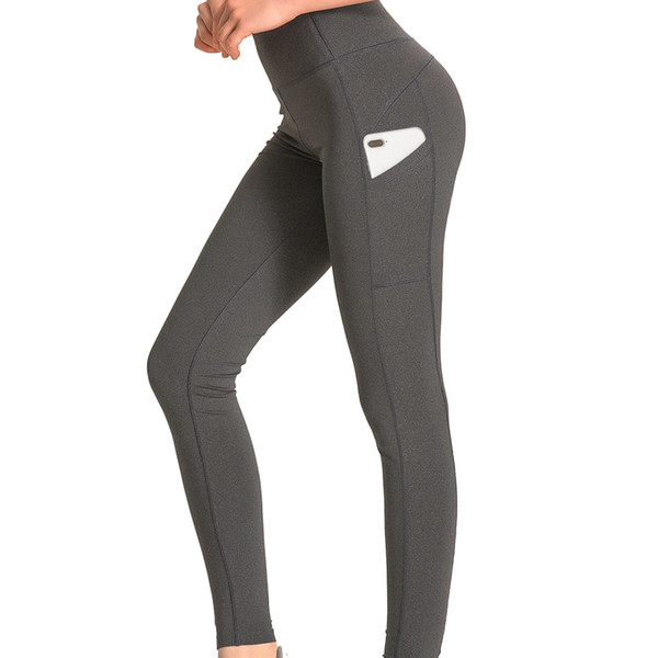 Women's High Waist Hip Yoga Pants Sportswear Sports Pants Gym Stretch Tights Pocket Fitness For Women Quick-dry Yoga Pants