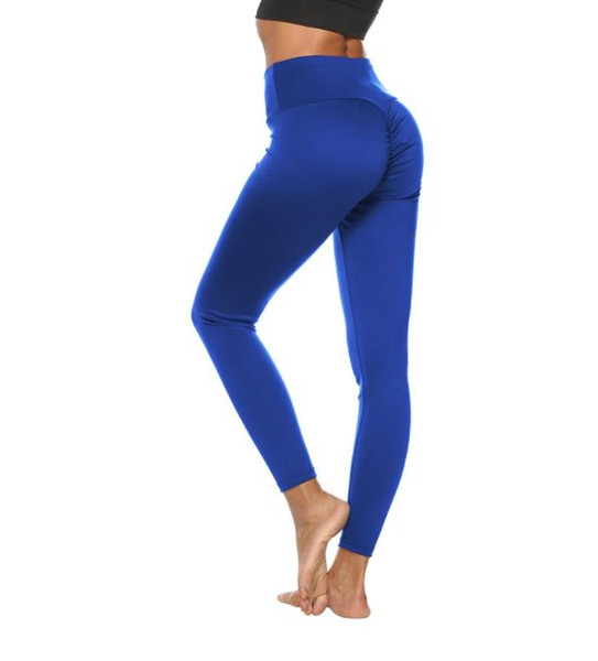 new style bottom pants popular style women's solid color high-waisted yoga trousers sports casual bottom pants