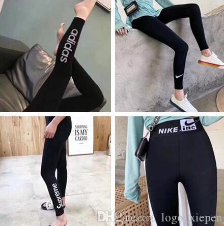 2019 Hot ADI Brand Leggings For Women Ladies SUP Letters Print Breathable Stretch Long Pant Skinny Leggings Womens Athletic A01