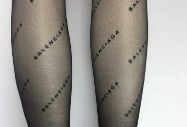 BBL Pantyhose female spring and autumn tide black printed letters long stockings fashion sexy ultra thin jacquard stockings new