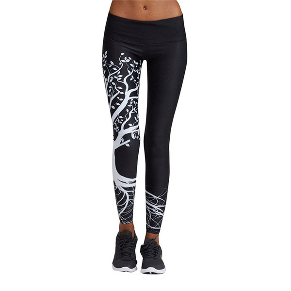 Women Printed Sports Workout Gym Fitness Exercise Athletic Pants Cotovelos Para Fitness Coudes Pour La Forme Physique A1