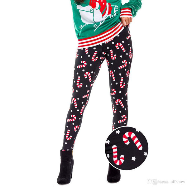 Designer Women Christmas Leggings Snow Spark Santas Claus Christmas Tree Deer Printed 3D Leggings Tights