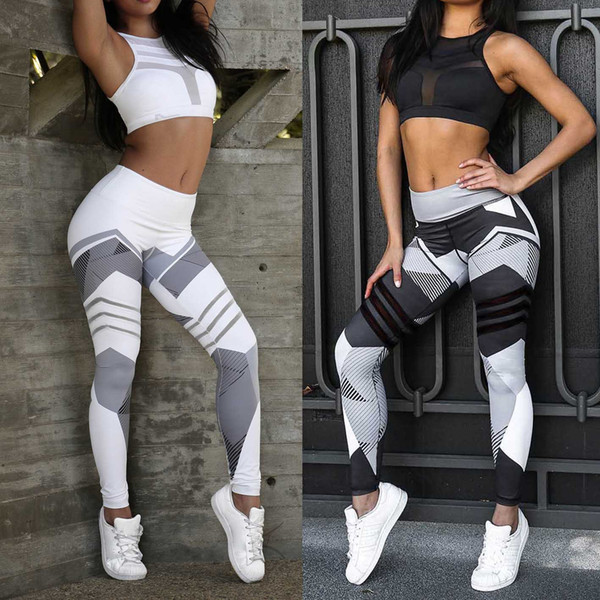 Women Yoga Pants Slim Sports Clothing Fitness Leggings Running Sport Pants For Female Printed Gym Yoga Sportswear Pants