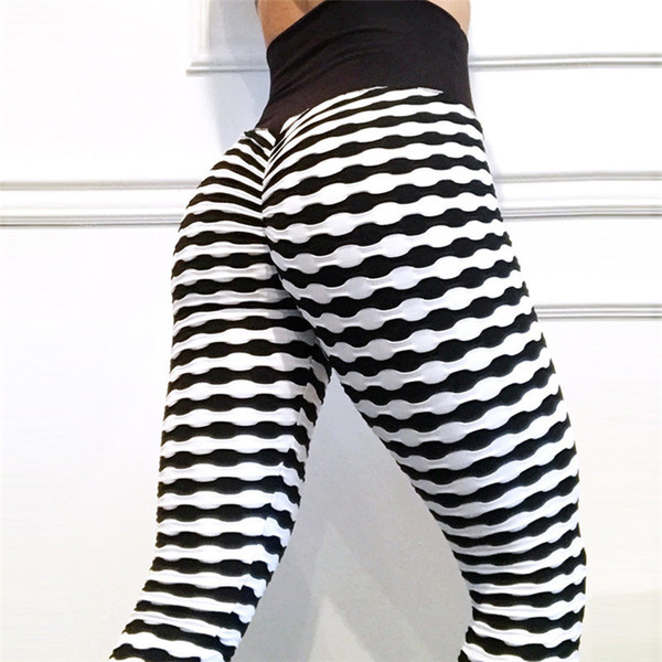 Hot Sell High Elastic Design New Arrival Zebra Stripped Leggings For Women Active Sport Daily Wears Push-up Hips Slim Fitness FS5761