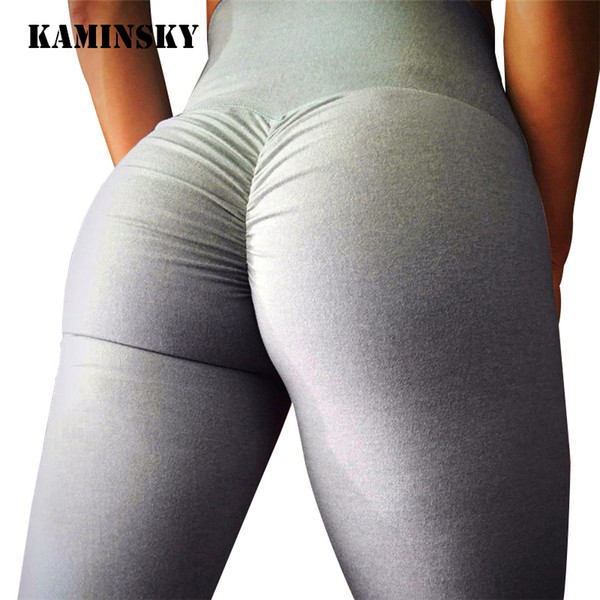 Kaminsky Sexy Push Up Women Leggings High Waist Workout Casual Pants Mujer Fashion Wrinkle Sportswear Fitness Leggings 8 Color