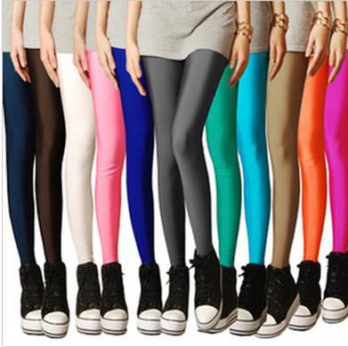 Wholesale-IMIXBOX Multi color neon leggings candy color elastic size leggings ankle length leggings W3007