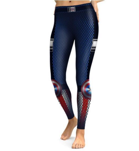 European and American new leggings US captain digital printing tights Spring and summer fashion breathable pencil pants