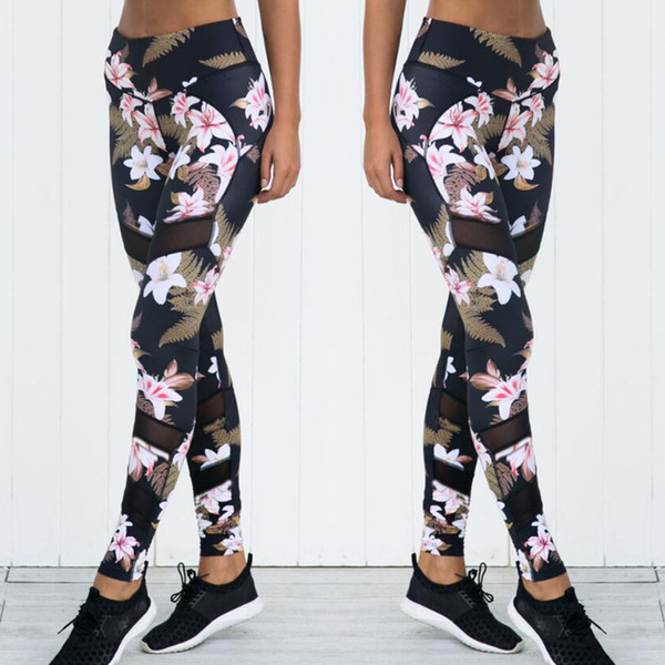 free shipping Women's Leggings Explode money, abdomen high waist yoga pants, digital printing mesh, yoga, Bottomwear 5026