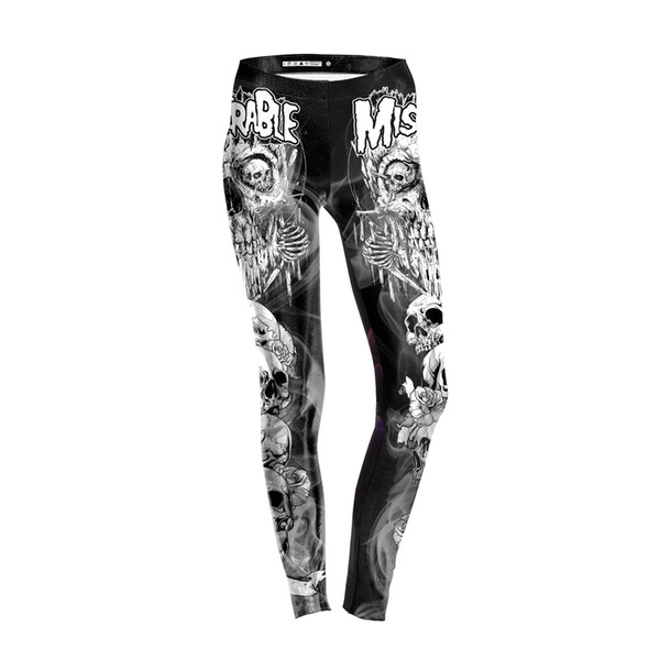 New 2018 Women Leggings Halloween Ghost Leggin 3D Printed Skeleton Fashion Leggings Fitness High Elasticity Pants Trousers H028