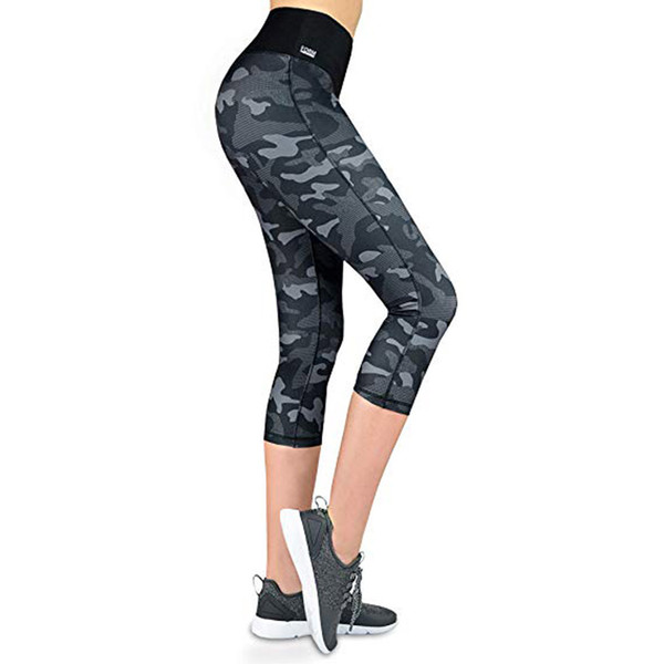 Women's Camouflage Leggings Hip High Waist Seven Points Summer Pant Running Sports Elasticity Skinny Pants 2019 New