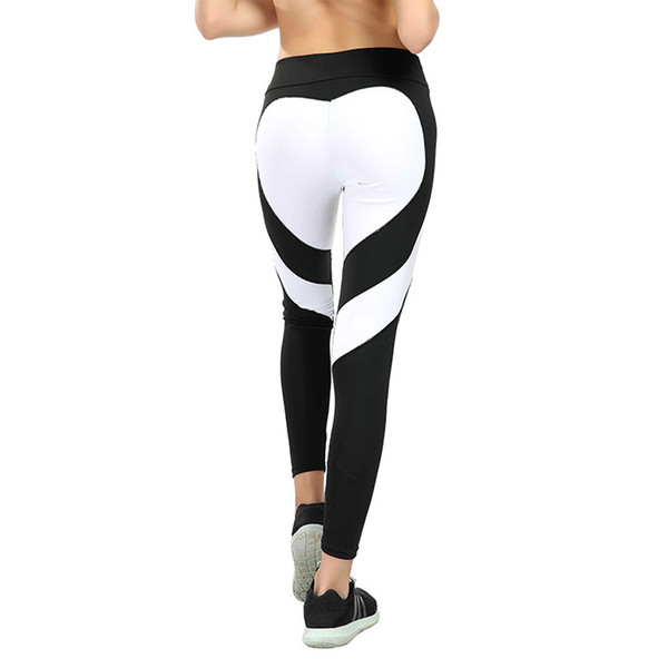 889 free shipping Europe and the United States new butt love stitching yoga leggings hip stretch high waist leggings