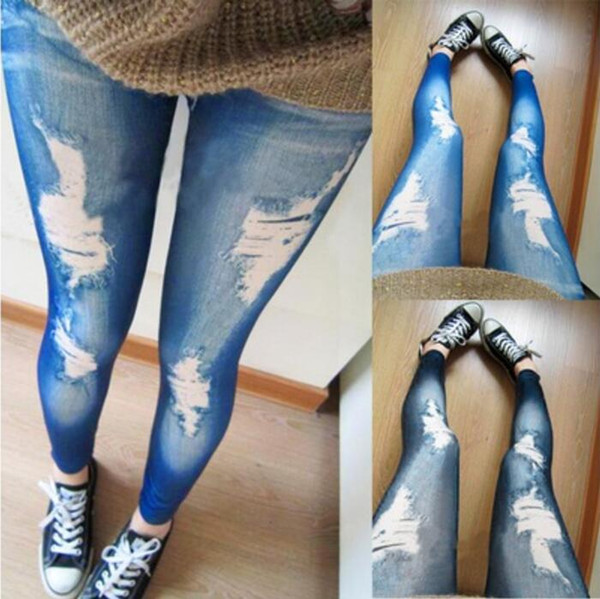 Women's Casual Jeans Stretch Pencil Legging Slim Skinny Trouser Slim Skinny Jeans Jegging Trouser (One Size)